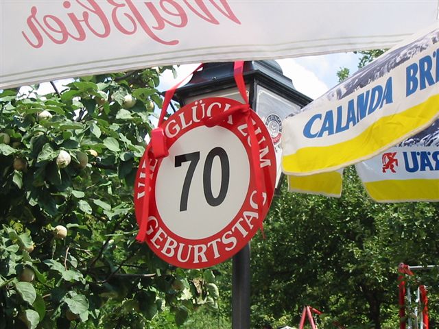 1. August 2003 - Vater ist 70