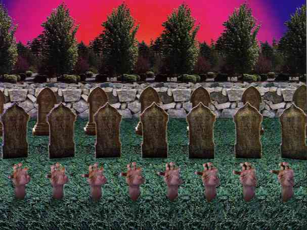 Dreidimensionaler Friedhof
