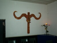 Eine der vielen Verzierungen aus Holz