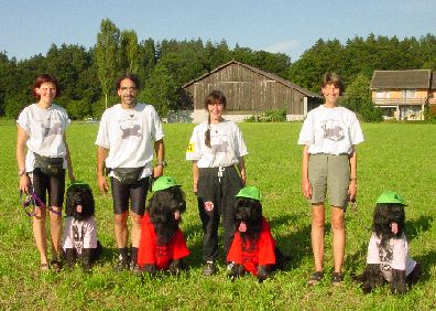 von links nach rechts: Carmen + Mivana, Enzo + Mel Paso, Bea + Popa, Evy + Manea