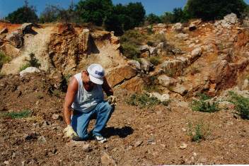 Looking for triassic fossils - at 40 degrees in the shade!