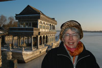 Peking Sommerpalast mit Marmorschiff im Winter