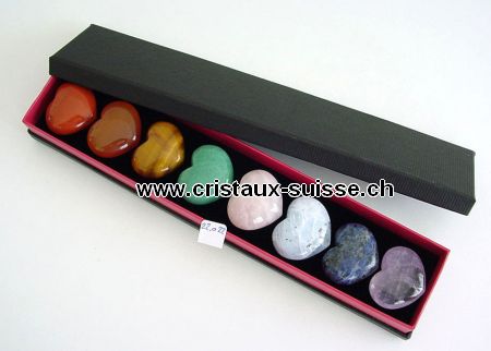 coeurs en cristaux pour les chakras sur www.cristaux-suisse.ch