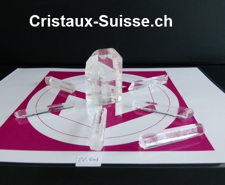 kit cristaux de roche reiki et grille anthakarana