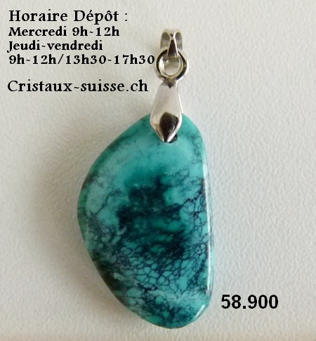 pendentif turquoise www.cristaux-suisse.ch