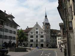 Gate at the other end of that square