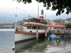 Old steamer now used as a restaurant