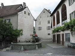 Old fountain in Maienfeld