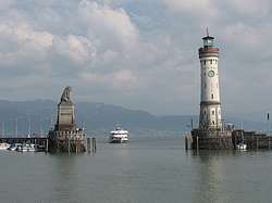 Lighthouse at the harbor entrance
