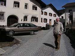 Joerg in front of the vacation home