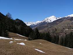 Looking west from Vallatscha