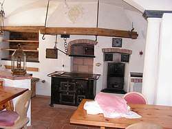 Old kitchen in Hotel Chast&egrave;
