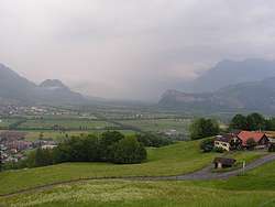 Valley basin of Sargans