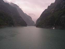 Looking up the valley from the dam