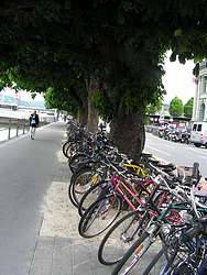 Bicycle parking lot