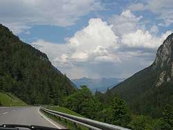 Driving down the lower Engadine
