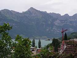 Walenstadt seen across the lake