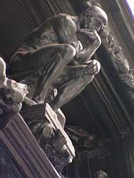 Bronze version of The Thinker