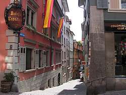 Narrow street downtown
