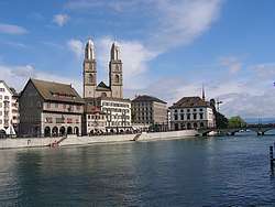 Grossm&uuml;nster seen across the river