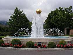 Fountain in front of the casino in Bad Ragaz