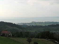 Eastern Lake Constance seen from the Appenzell hills