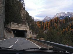 Driving down the ravine
