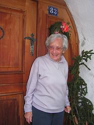 Marietta at her front door