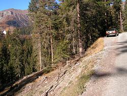 Road in the ravine