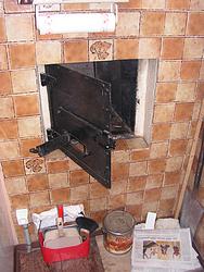 The old wood stove