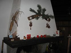 Mantel with X-Mas decoration