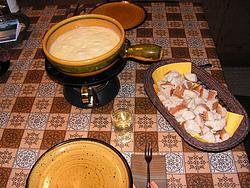 Cheese fondue for two
