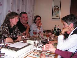 Birthday dinner: Brigitte, Richard, Elisabeth & Regula
