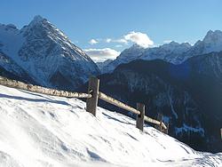 View across the Engadine Valley into Val S-charl