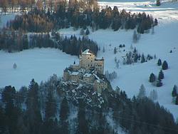 Tarasp Castle seen from Ftan