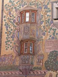A closer look at the oriel of the Adam & Eve house