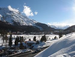 Looking westward to the Maloja Pass