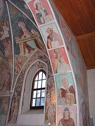 Mural paintings inside the church