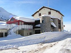 Restaurant on the pass summit, closed during winter