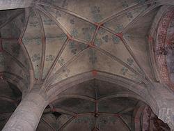 Pointed arch ceiling added centuries later