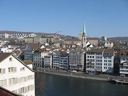 View from Lindenhof across the Limmat River
