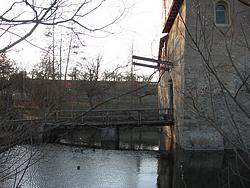 The drawbridge of the castle