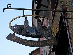 A modern restaurant sign