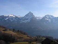 View across the lake from Amden