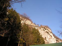The road between Amden and Weesen seen from the lake shore