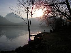 Briefly before sunset in Weesen