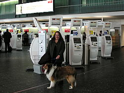 Me & Laddie at the check-in