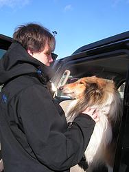 Forrest welcoming Laddie