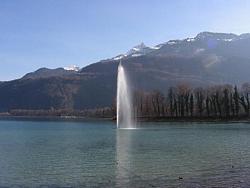 Fountain in Weesen harbor