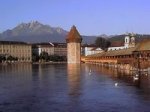 Luzern: Pilatus, Wasserturm und Kapellbrücke